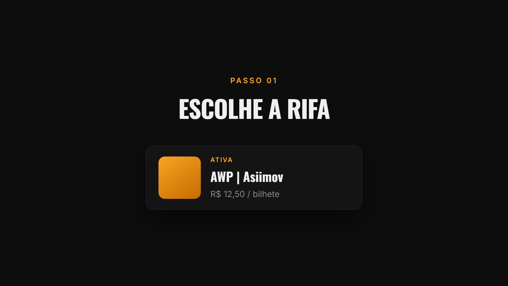 Como comprar uma rifa na DR Black Skins